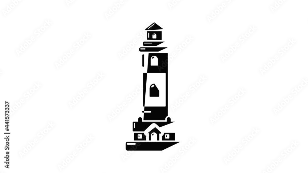 Lighthouse icon animation simple best object on white Lighthouse icon animation simple best object on white