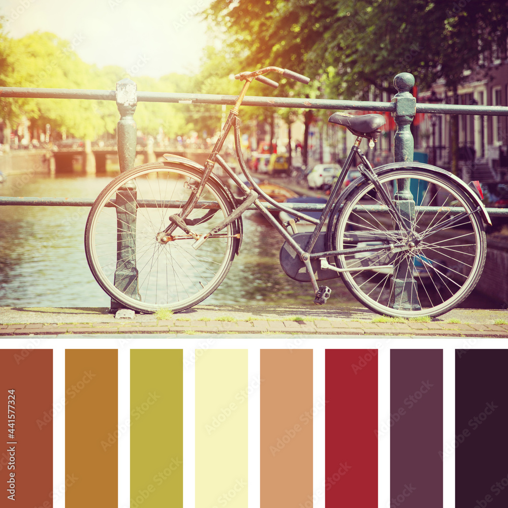 Fototapeta premium Amsterdam cycle palette