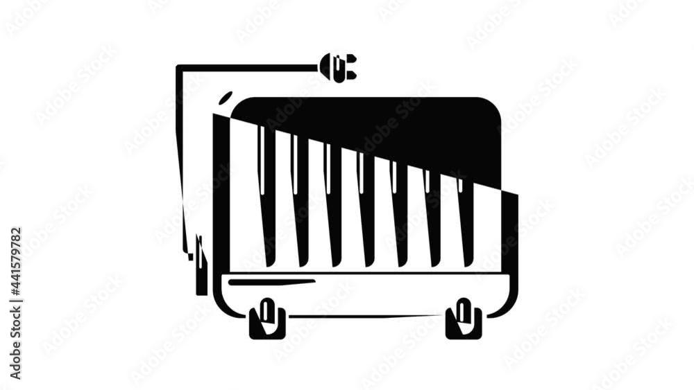 Electric battery icon animation simple best object on white Electric battery icon animation simple best object on white