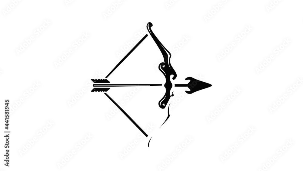 Archery aim icon animation simple best object on white Archery aim icon animation simple best object on white