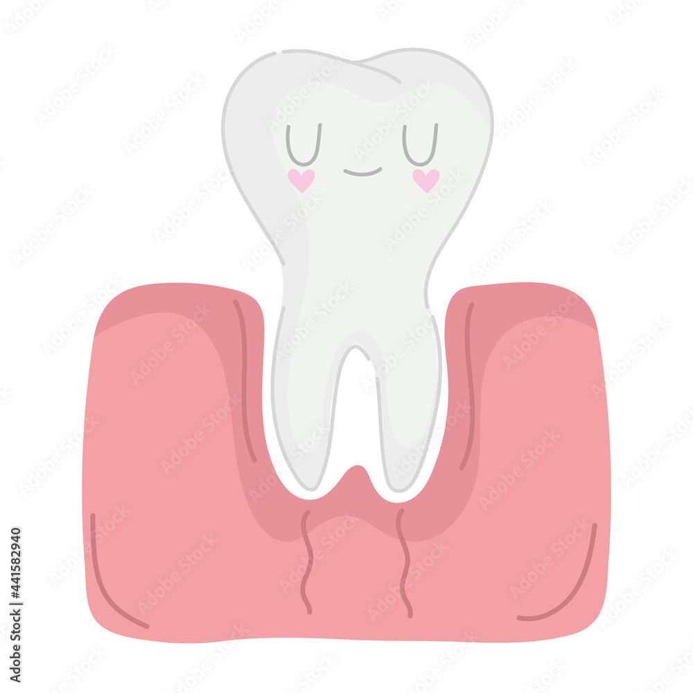 cute tooth in gum