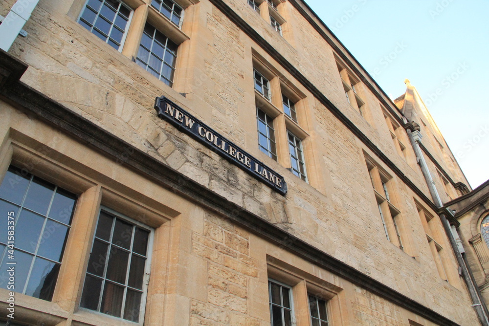 Street sign plate in the city of Oxford