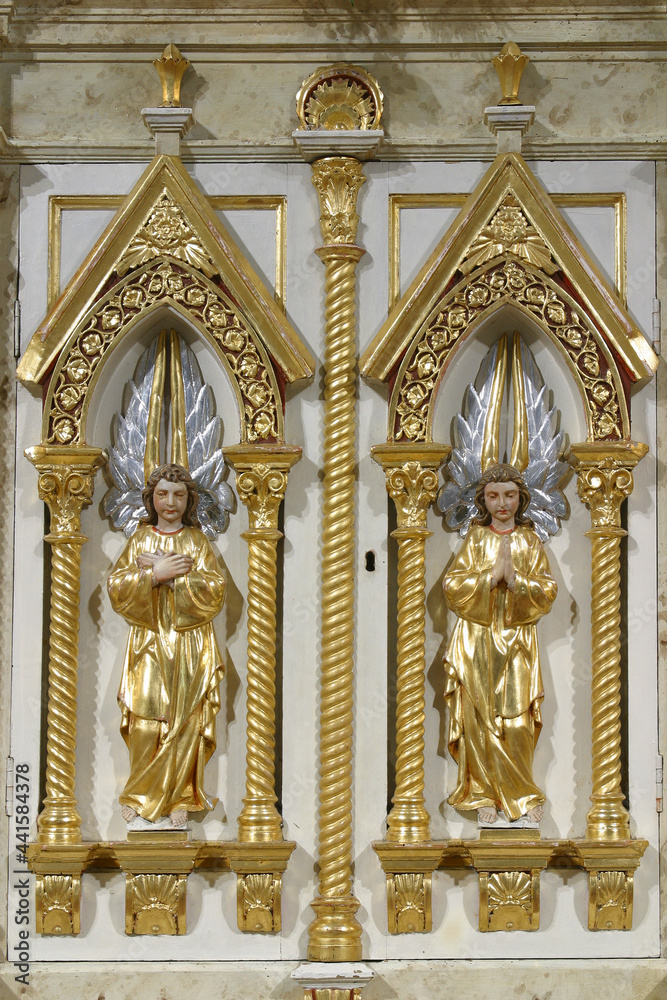Tabernacle on the main altar in the parish church of the Holy Trinity in Donja Stubica, Croatia Tabernacle on the main altar in the parish church of the Holy Trinity in Donja Stubica, Croatia