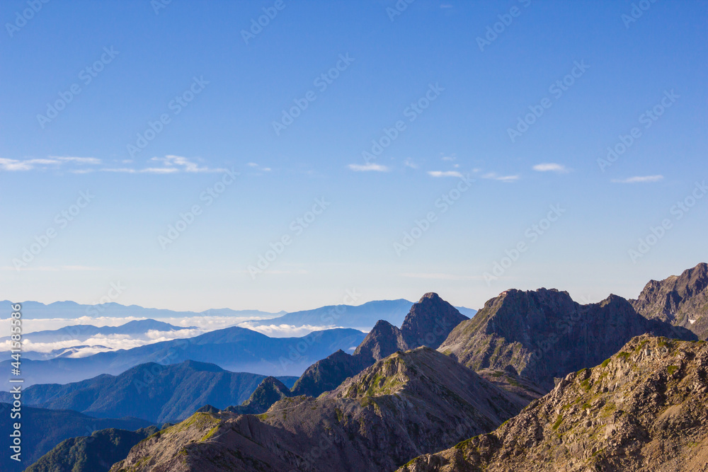 夏の穂高連峰 夏の穂高連峰