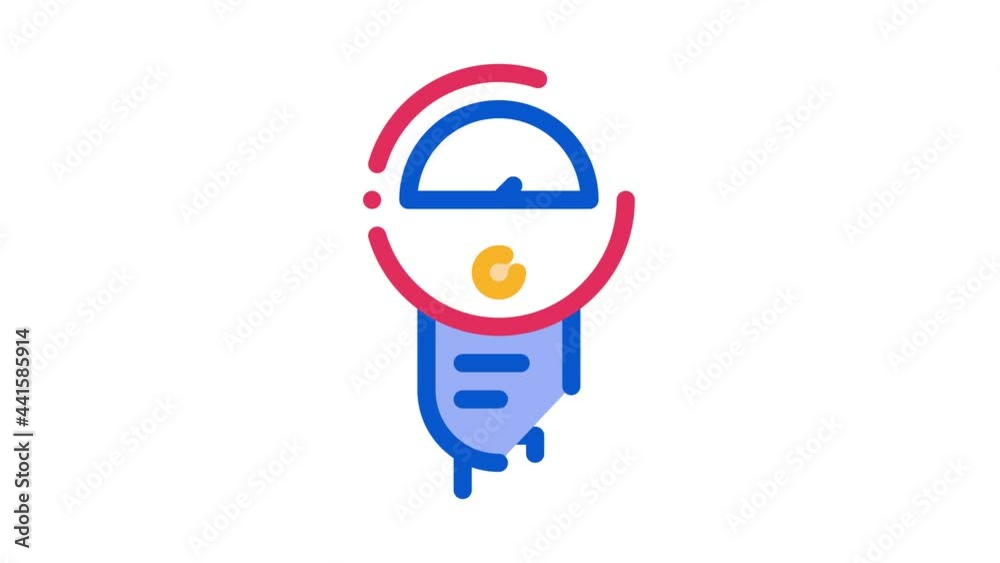 Parking Meter Icon Animation. color Parking Meter animated icon on white background Parking Meter Icon Animation. color Parking Meter animated icon on white background