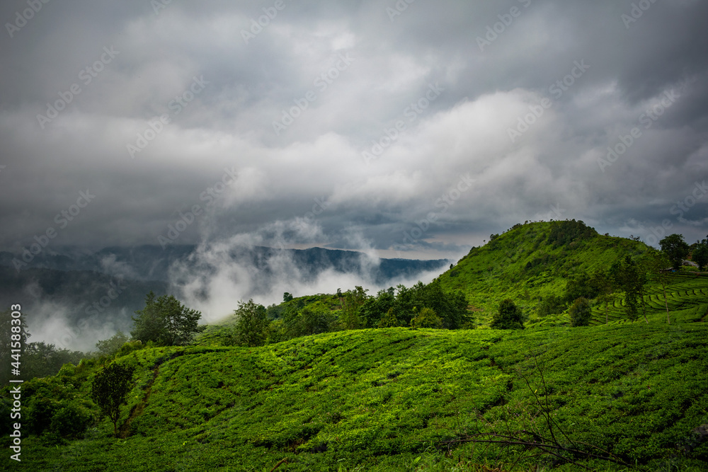 clouds over the mountains