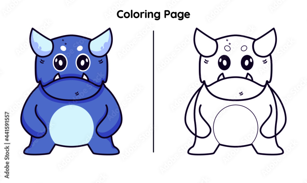 Cute animal coloring pages. suitable for children, books, education