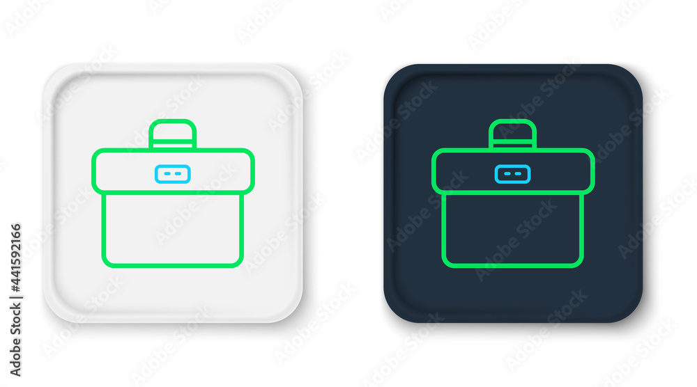 Line Briefcase icon isolated on white background. Business case sign. Business portfolio. Colorful outline concept. Vector Line Briefcase icon isolated on white background. Business case sign. Business portfolio. Colorful outline concept. Vector