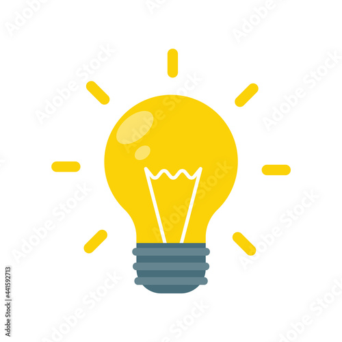 Light bulb icon. Light bulb ideas and creativity. Analytical Thinking for Innovation Processing