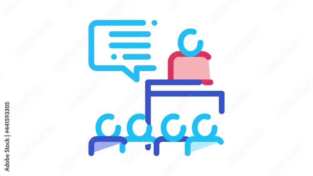 Candidate Speech Icon Animation. color Candidate Speech animated icon on white background Candidate Speech Icon Animation. color Candidate Speech animated icon on white background