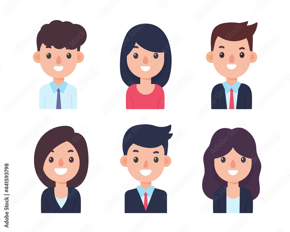 The staff are dressed politely. Business men and women. job application concept The staff are dressed politely. Business men and women. job application concept