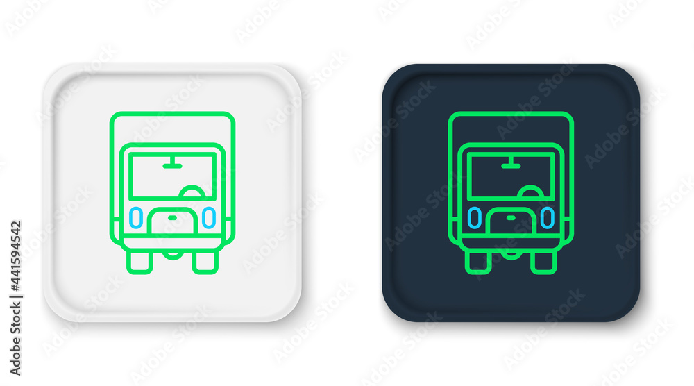 Line Delivery cargo truck vehicle icon isolated on white background. Colorful outline concept. Vector Line Delivery cargo truck vehicle icon isolated on white background. Colorful outline concept. Vector
