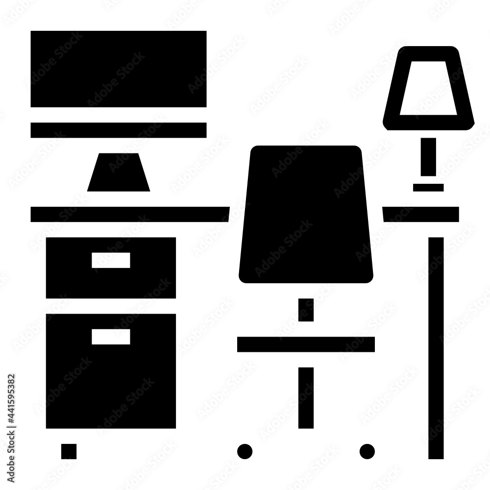desk glyph icon desk glyph icon