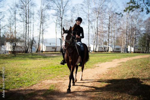 Riding Girl Are Training Her Horse © Jale Ibrak