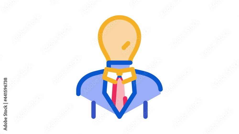 Savvy Man Icon Animation. color Savvy Man animated icon on white background Savvy Man Icon Animation. color Savvy Man animated icon on white background