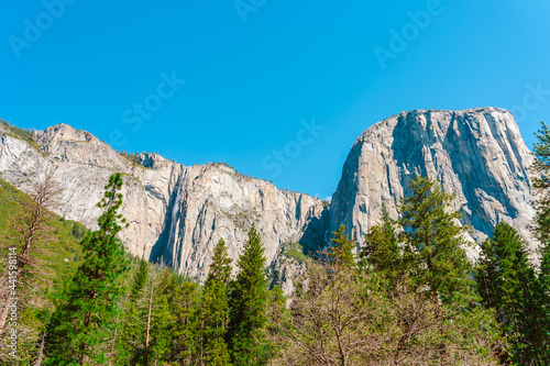 Yosemite National Park, a beautiful summer landscape with mountains