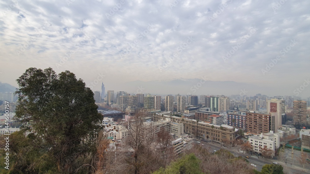 Fototapeta premium Cerro Santa Lucia Panorama (Santiago)