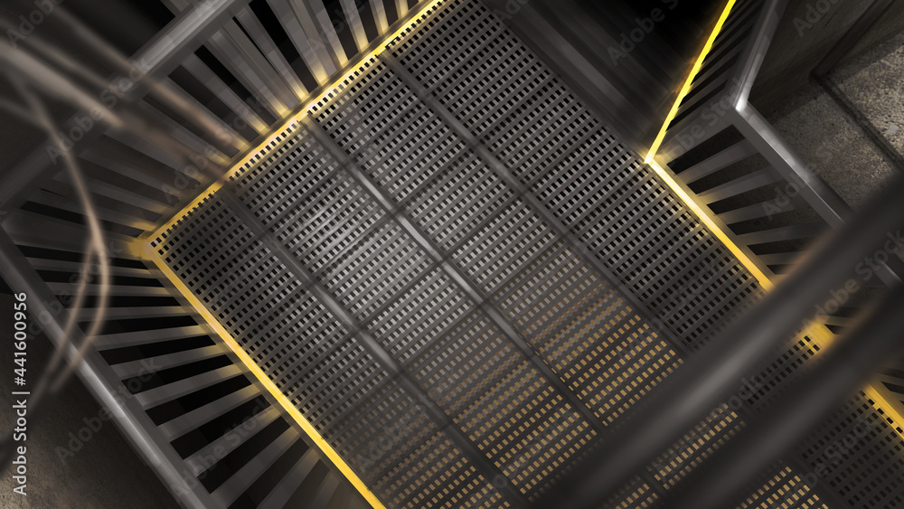 Fototapeta premium Sci-Fi 階段ホール