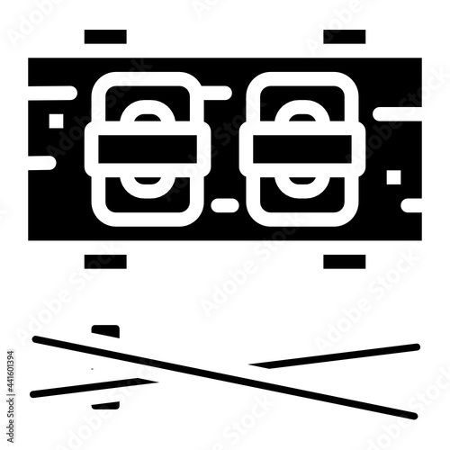 sushi glyph icon