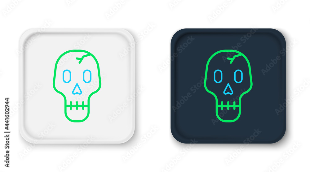 Line Skull icon isolated on white background. Happy Halloween party. Colorful outline concept. Vector Line Skull icon isolated on white background. Happy Halloween party. Colorful outline concept. Vector