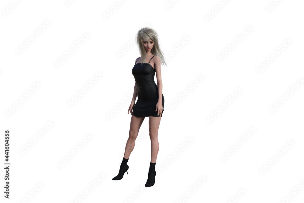 High resolution girl figure in various poses, isolated on white background. 3D figure, clip art as a template for collage. 3D rendering, 3D illustration. High resolution girl figure in various poses, isolated on white background. 3D figure, clip art as a template for collage. 3D rendering, 3D illustration.