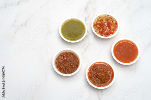 Fototapeta Naklejka Na Ścianę i Meble -  chili sauces