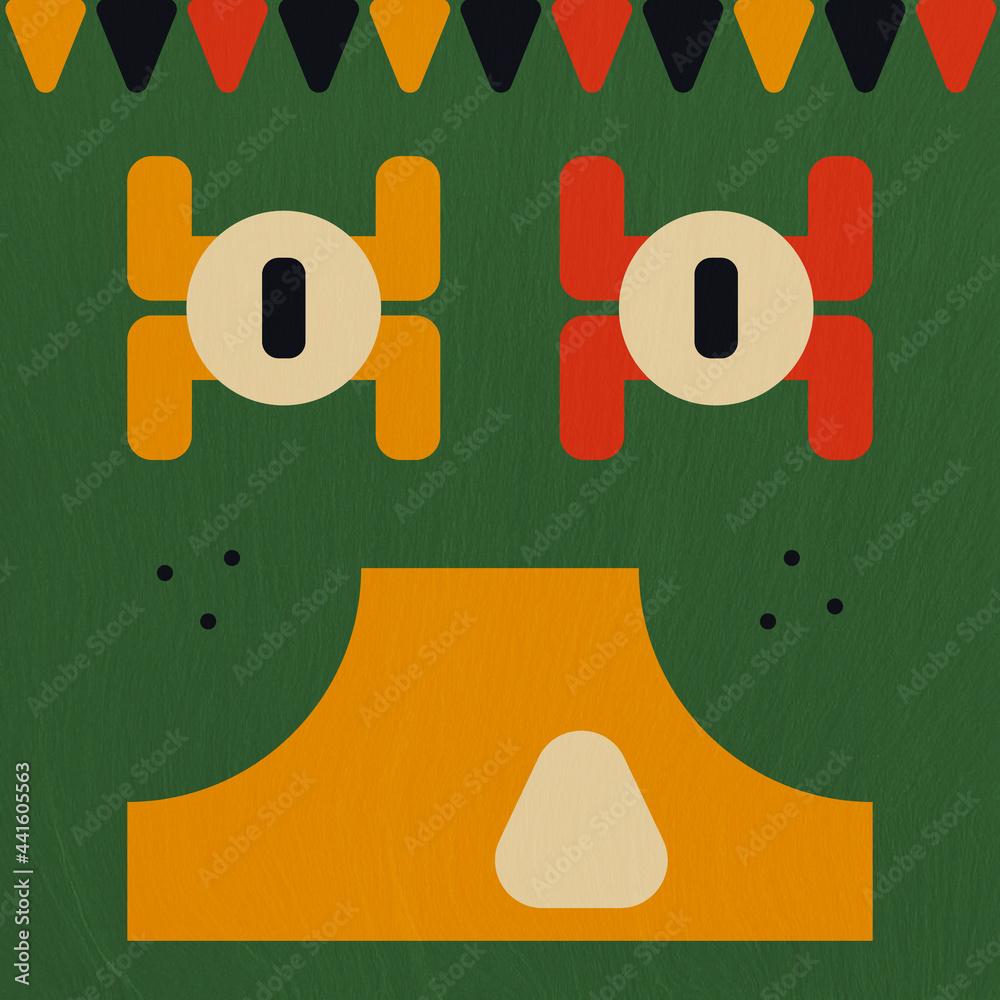 Vector abstracto. Figuras geométricas. Conjunto de figuras abstractas para utilizar de fondo. Concepto de dragón. 