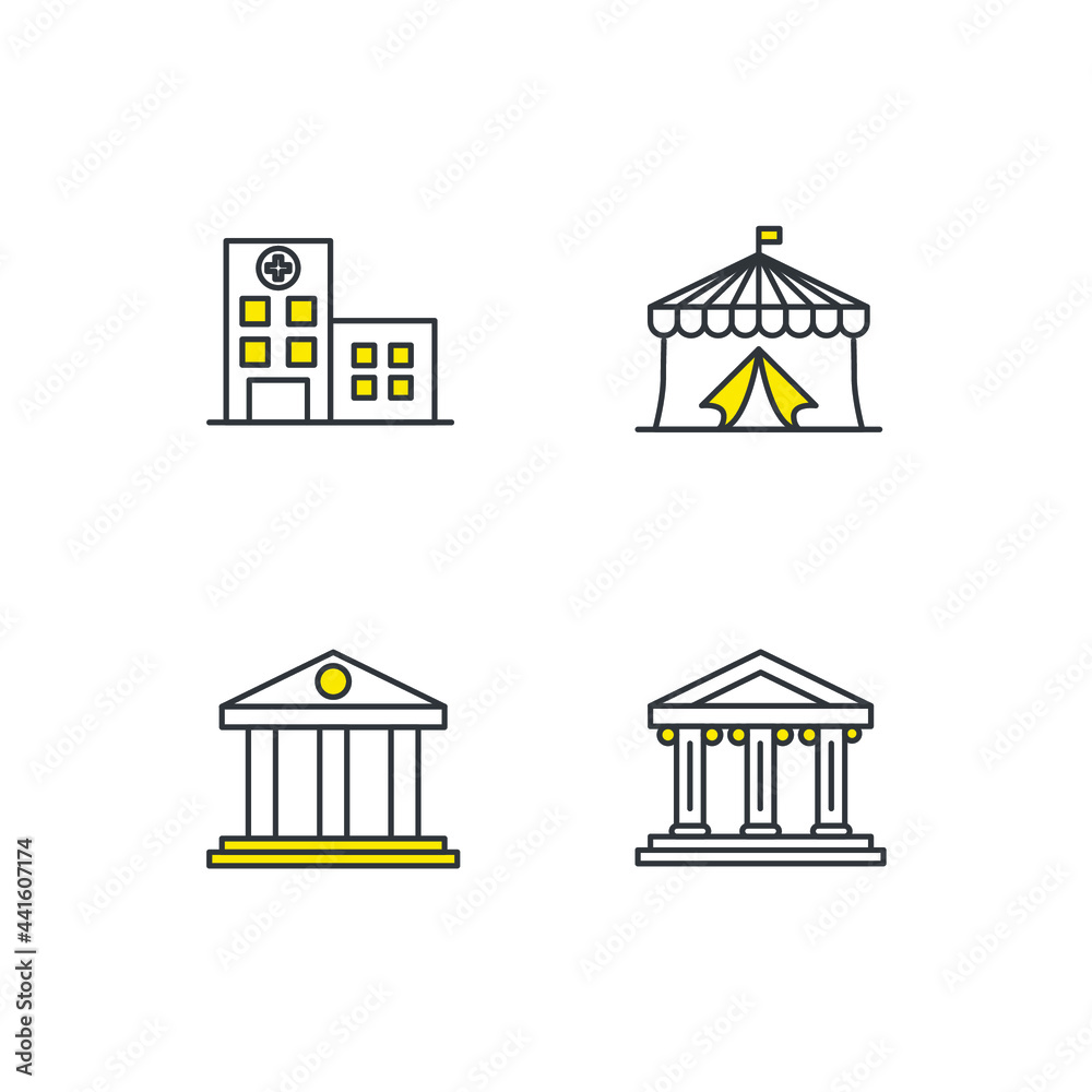 building set icon, isolated building set sign icon, vector illustration building set icon, isolated building set sign icon, vector illustration