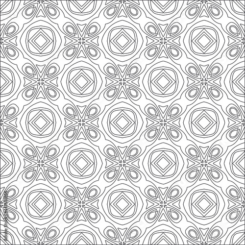 Vector geometric pattern. Repeating elements stylish background abstract ornament for wallpapers and backgrounds. Black and white colors