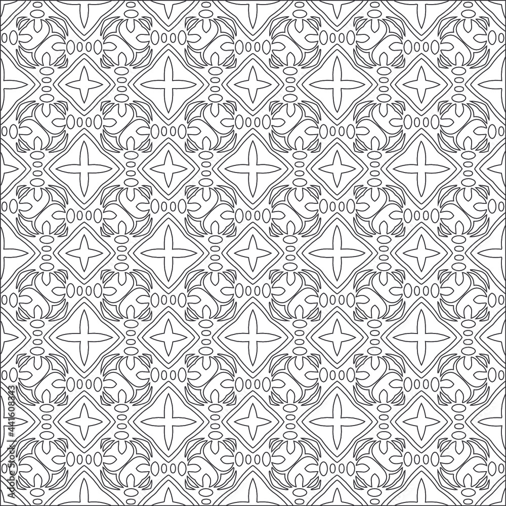 Vector geometric pattern. Repeating elements stylish background abstract ornament for wallpapers and backgrounds. Black and white colors Vector geometric pattern. Repeating elements stylish background abstract ornament for wallpapers and backgrounds. Black and white colors
