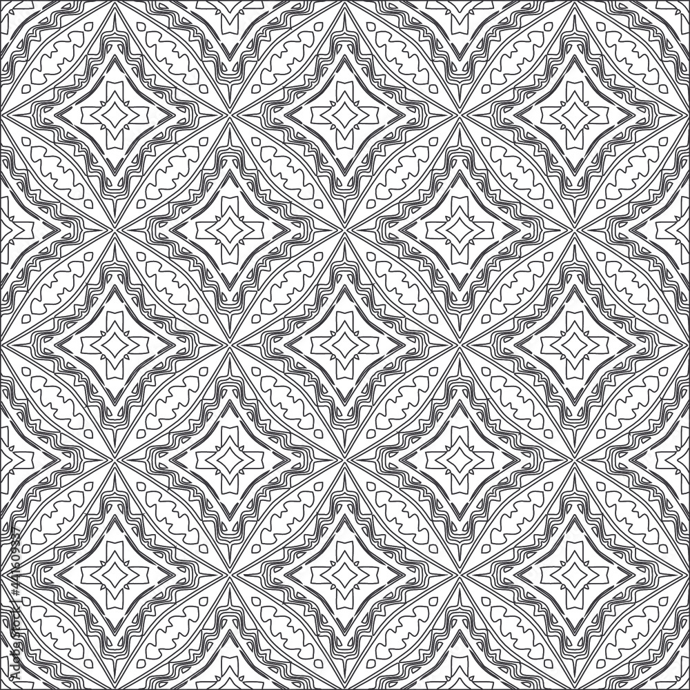 Vector geometric pattern. Repeating elements stylish background abstract ornament for wallpapers and 

backgrounds. Black and white colors