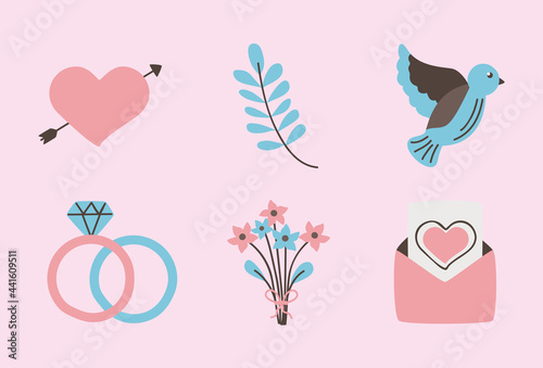 Wedding icon collection