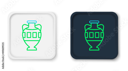 Line Ancient amphorae icon isolated on white background. Colorful outline concept. Vector