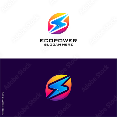 Eco Power Logo Awesome Color