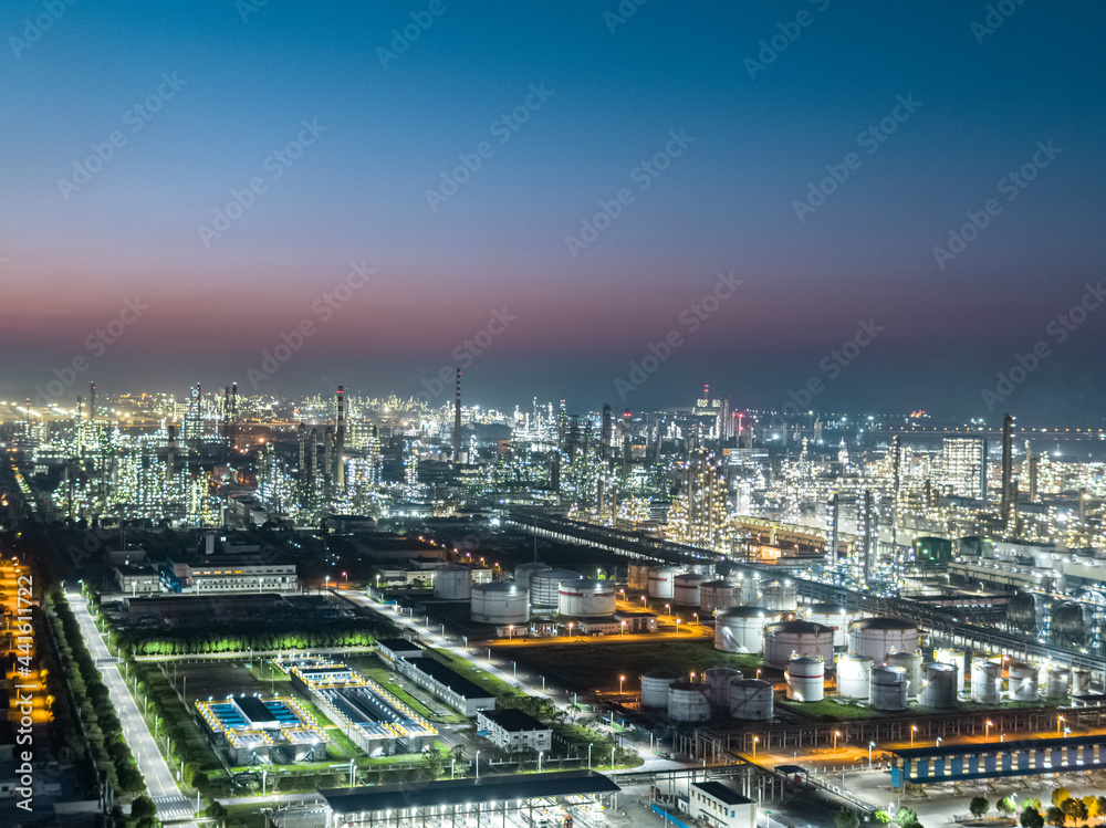 factory in night