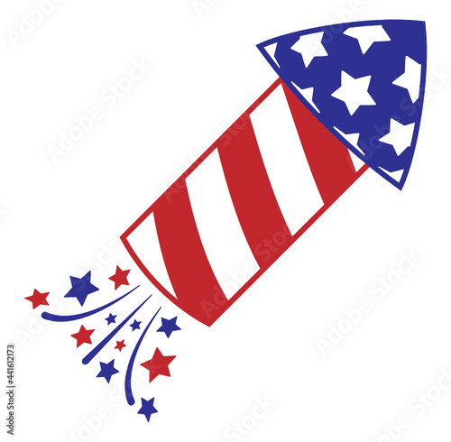 Firecracker Vector Firework Stars and Stripes Fireworks 4th of July