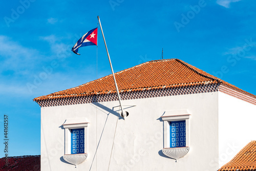 Colonial City Hall building in Santiago de Cuba, Cuba