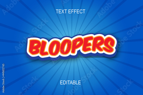 bloopers color blue editable text effect