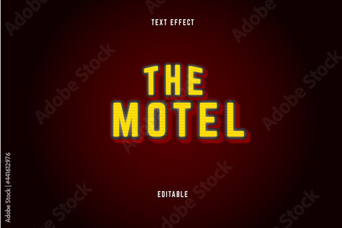 motels editable text effect
