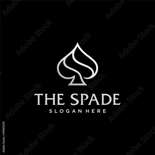 Ace of spade abstract luxury design logo Fototapet
