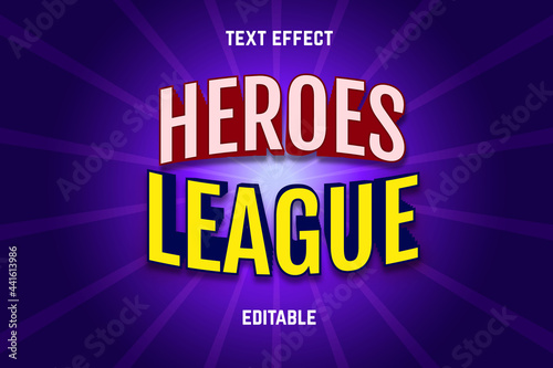 heroes editable text effect