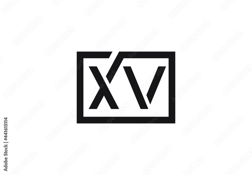 XV letter logo design XV letter logo design