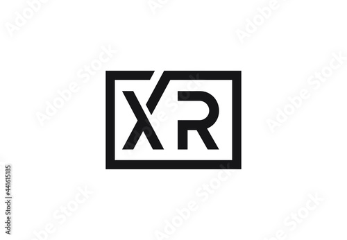 XR letter logo design
