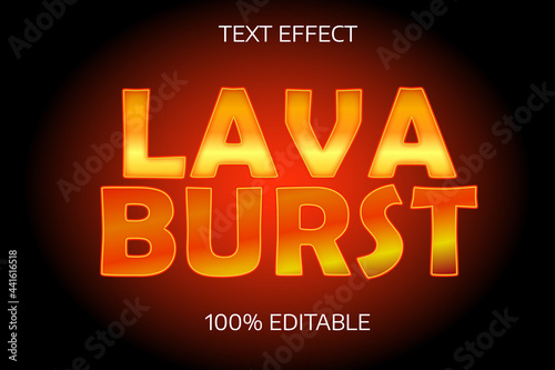 lava burst editable text effect