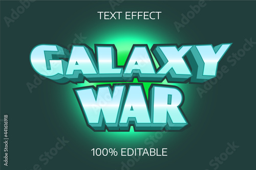 galaxy war editable text effect