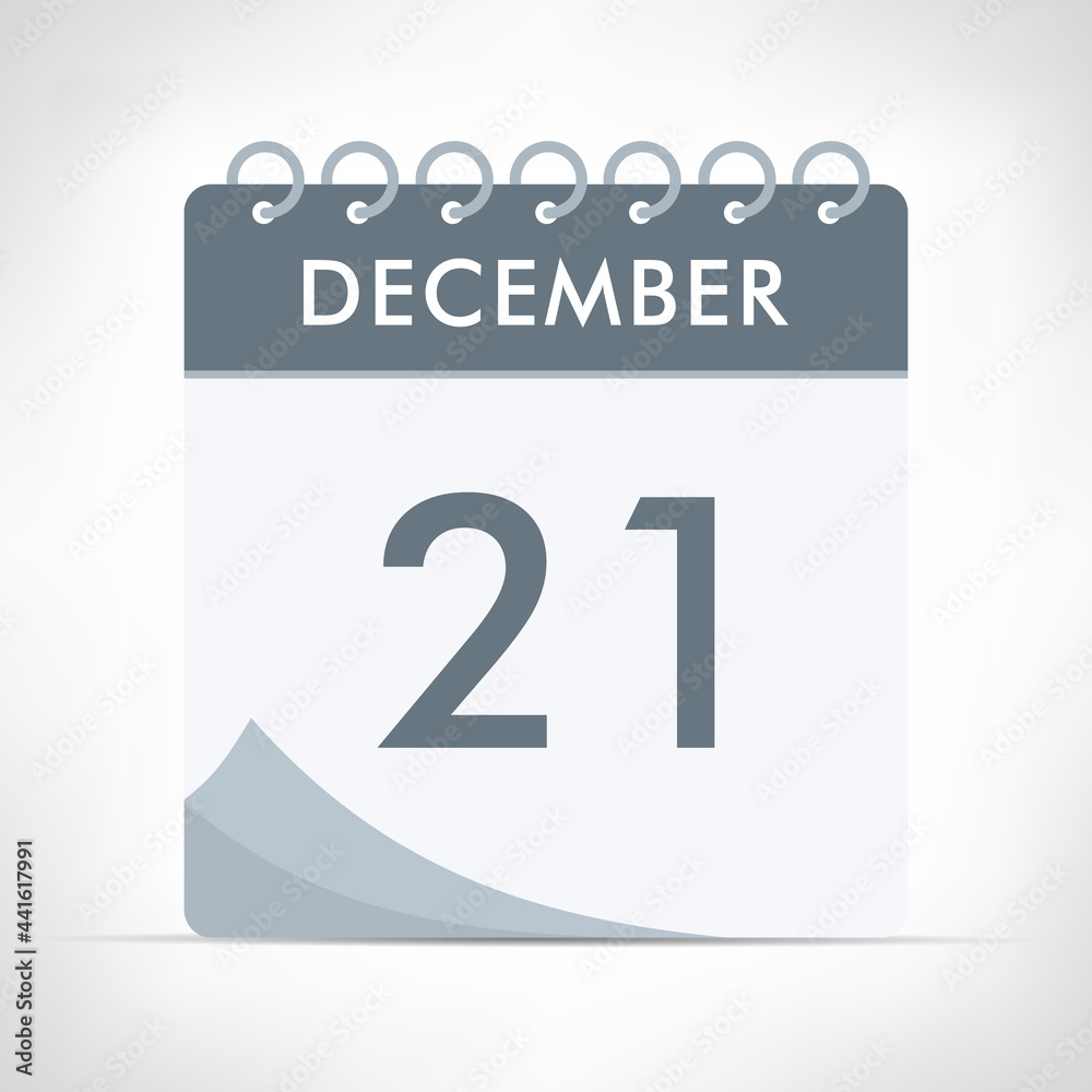 Fototapeta premium December 21 - Calendar Icon
