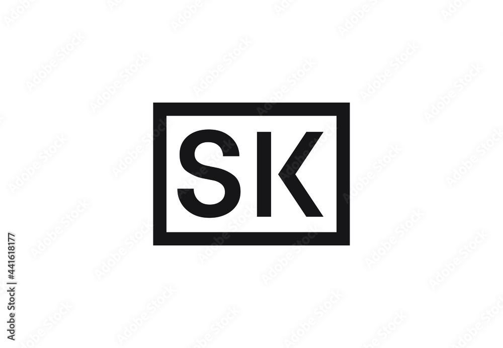 SK letter logo design