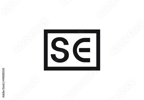 SE letter logo design © Rubel