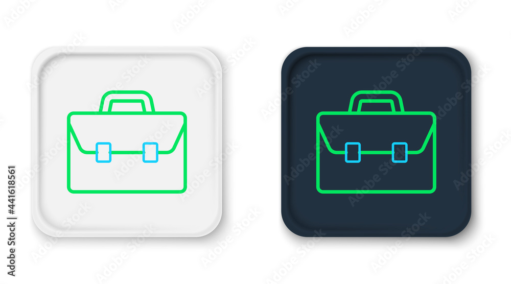 Line Briefcase icon isolated on white background. Business case sign. Business portfolio. Colorful outline concept. Vector Line Briefcase icon isolated on white background. Business case sign. Business portfolio. Colorful outline concept. Vector