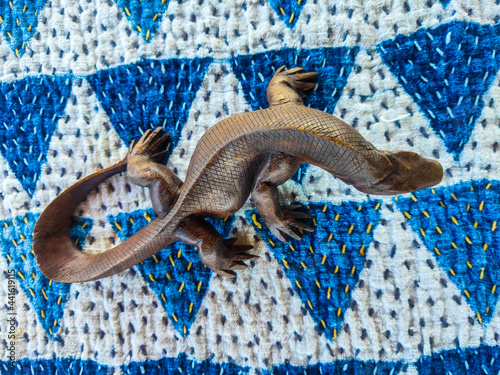 Komodo dragon made from wooden